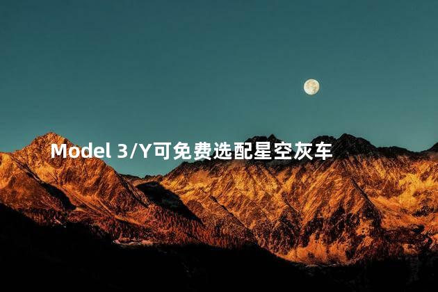Model 3/Y可免费选配星空灰车漆